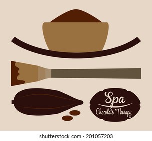 Spa design over beige background, vector illustration