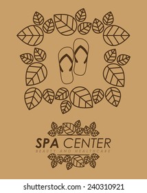 Spa design over beige background, vector illustration.