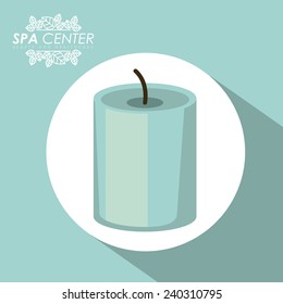Spa design over blue background, vector illustration.