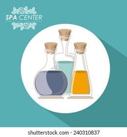 Spa design over blue background, vector illustration.
