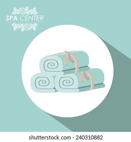 Spa design over blue background, vector illustration.