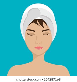 Spa design over blue background, vector illustration.