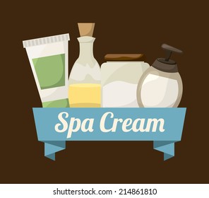spa design over brown background vector illustration