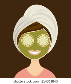 spa design over brown background vector illustration