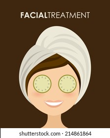 spa design over brown background vector illustration