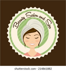 spa design over brown background vector illustration