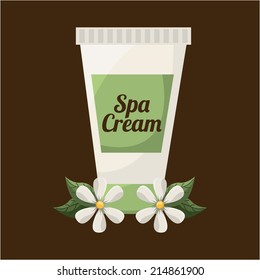 spa design over brown background vector illustration
