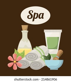 spa design over brown background vector illustration