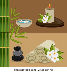 SPA design over brown background, vector illustration.