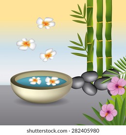 SPA design over colorful background, vector illustration.