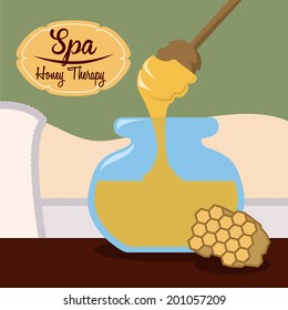 Spa design over green background, vector illustration