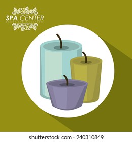 Spa design over green background, vector illustration.