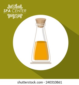Spa design over green background, vector illustration.
