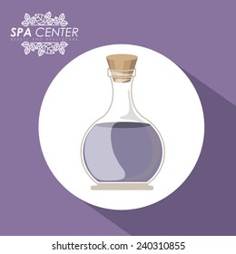 Spa design over purple background, vector illustration.