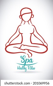 Spa design over white background, vector illustration