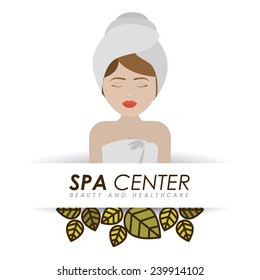 Spa design over white background, vector illustration.
