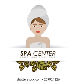 Spa design over white background, vector illustration.