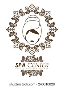 Spa design over white background, vector illustration.