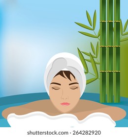 Spa design over white background, vector illustration.