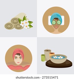 SPA design over white background, vector illustration.
