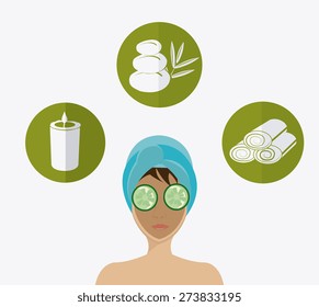 SPA design over white background, vector illustration.