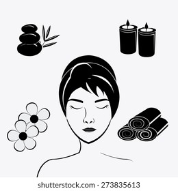 SPA design over white background, vector illustration.