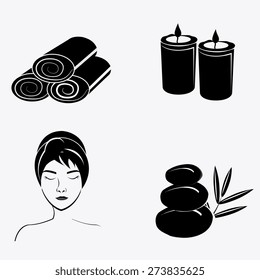 SPA design over white background, vector illustration.