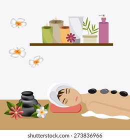 SPA design over white background, vector illustration.
