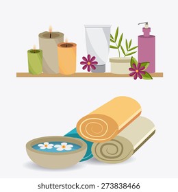 SPA design over white background, vector illustration.