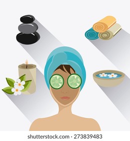 SPA design over white background, vector illustration.