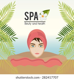 SPA design over white background, vector illustration.