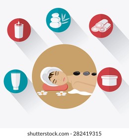SPA design over white background, vector illustration.