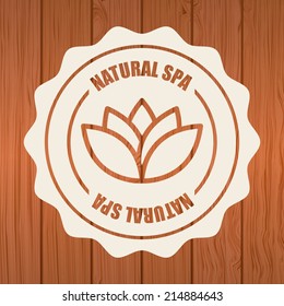 spa design over wooden  background vector illustration 