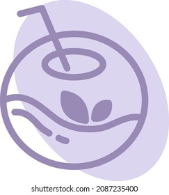 Spa-Getränk, Illustration, Vektorgrafik, auf weißem Hintergrund.