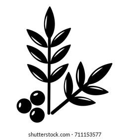 Spa eco leafs icon . Simple illustration of spa eco leafs vector icon for web design isolated on white background