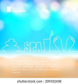 Spa elements of line design. Vector illustration.