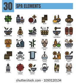 Spa elements,Thin Line and Pixel Perfect Icons