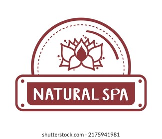 emblema del spa con loto rojo
