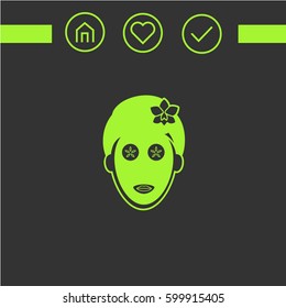 Spa face. Facial treatment  icon vector. Simple web icon.logo design.