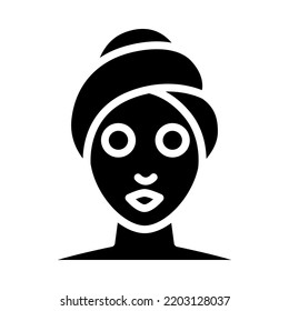 Spa faces solid icon. Spa massage treatment. Beauty Cosmetic and Spa facial treatment. For presentation, graphic design, mobile application or UI. Vector Illustration.