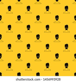 Spa facial clay mask pattern seamless vector repeat geometric yellow for any design
