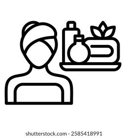 Spa Facilities icon line vector illustration