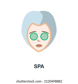Spa flat icon. Colored element sign from beauty salon collection. Flat Spa icon sign for web design, infographics and more.