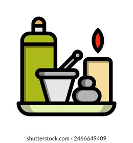 Spa flat icon. editable reflexology equipment symbol. Vector Illustrations.