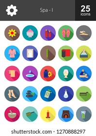 Spa Flat Long Shadow icons