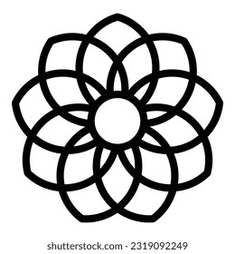 Spa flower icon outline vector. Candle wax. Cream glass