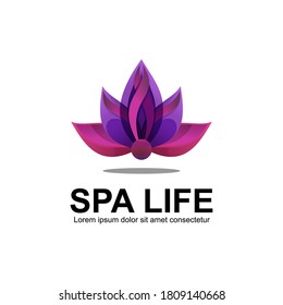 Spa flower logo Free Vector