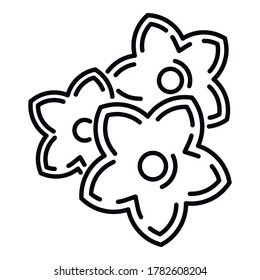 Icono de flores de spa. Esquema flor de spa icono vector de diseño web aislado en fondo blanco