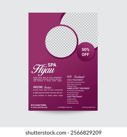 Spa Flyer Flat Style Design
