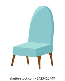 Spa furniture of colorful set. The design presents a cartoon depiction of a plush luxury chair tailored for spa salons, combining comfort and elegance. Vector illustration.